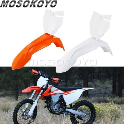 Dirt Bike Complete Front Mudguard Fender Front Number Plate Name Panel For EXC XC XCF XCW SX-F SX 125/250/350/450 MX Enduro