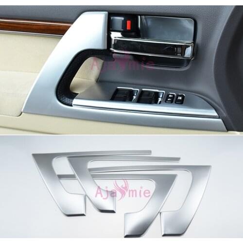 Chrome Car Styling Door Armrest Holder Handle Cover Trim 2008-2018 For Toyota Land Cruiser 200 Chrome Accessories