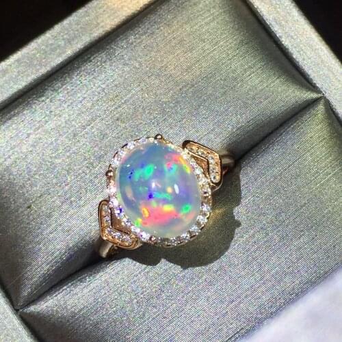 100% natural opal rings in real 925 solid streling sliver jewelry for lady engagement ring fashion opal silver ring for you