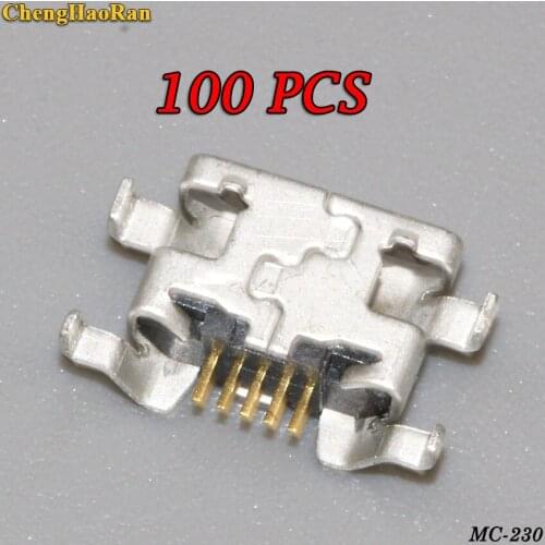ChengHaoRan 100pcs For ZTE Blade L2 S6 5.0 U807 N983 N807 U956 N5 N909 N798 N980 Micro mini USB connector socket charging port
