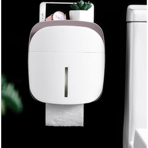 Toilet storage household roll paper universal 360 degree waterproof non-perforated creative tissue box J05
