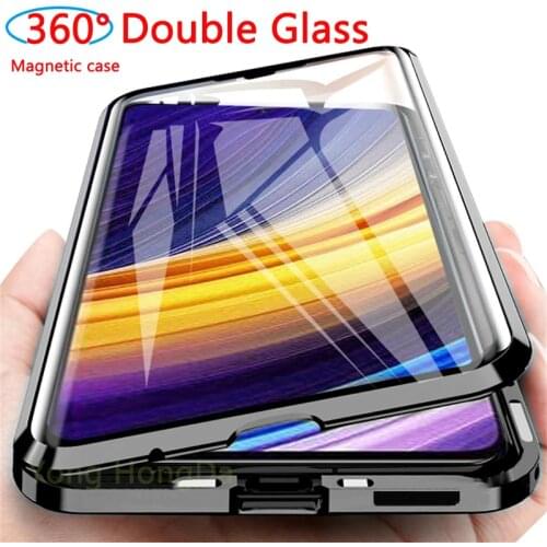 Magnetic Metal Adsorption Double-sided Glass Case For Samsung A32 A51 A52 A22 A02S A21S A71 A50 A31 M31 S20FE M51 S21 Plus Cover