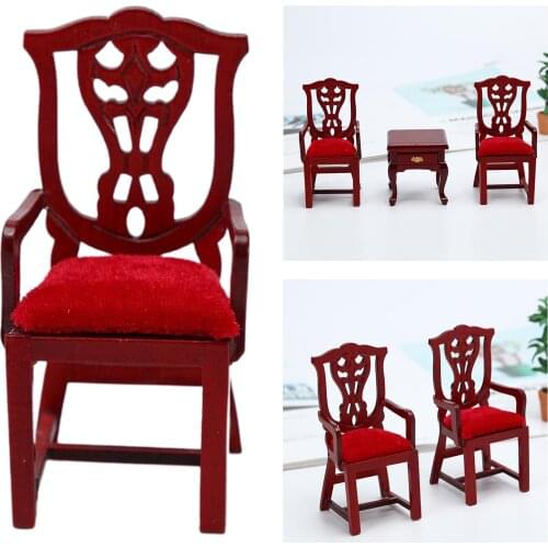 Simulation Mini Chair Furniture Model Toys for Doll House Decoration 1/12 Scale