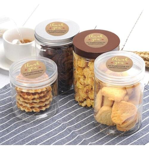 1 Roll Thank You Packaging Stickers Envelope Gift Kraft Paper Seals Labels Decal