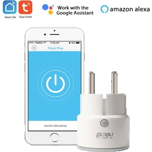 NEO Mini Smart Power Socket 16A EU Wifi Wireless Mini Switch Remote Control Timer Outlet Work With Google Home Alexa