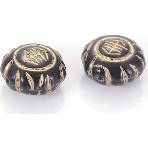 Wholesale 8x15mm Fluted Corrugated Antique Design Round Beads For Diy Jewelry Making Accessories