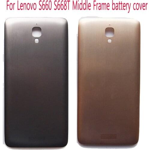 Original Battery Door Back Cover Housing Case For Lenovo S660 S668T Middle Frame With Camera Lens+Speake