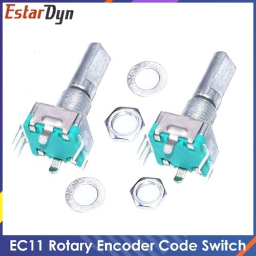 Original,Rotary encoder,Code Switch/EC11/ Audio Digital Potentiometer,With Switch,5Pin, Handle Length 20mm