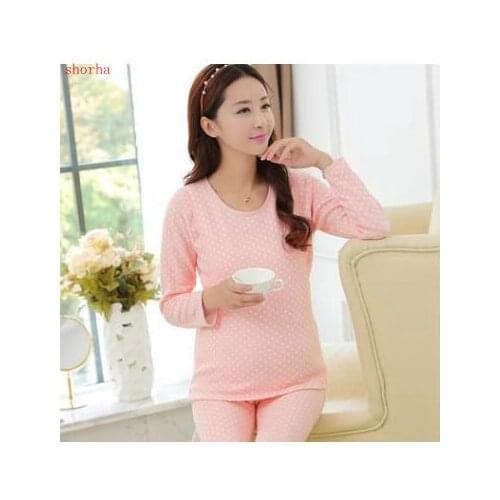 Autumn and winter long Sleeved Maternity Clothing Wholesale Cotton Pajamas Month Pregnant Women Breastfeeding Suits size M-XXL