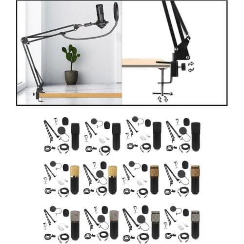 Professional Studio Condenser Microphone Recording Kit Shock Mount Filter Studio Broadcasting Recording Microphone Set