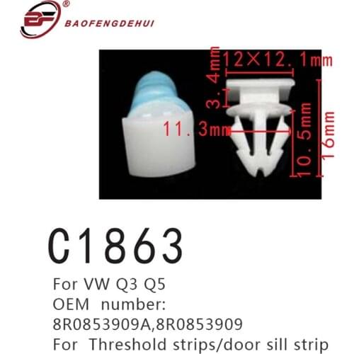 Door Sill Strip Buckle For Volkswagen Q3 Q5 Threshold Strips Positioner 8r0853909a,8r0853909