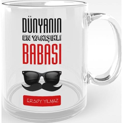 Tailor-made The World 'S Most Handsome Father Designed Glass Mug Cup-1