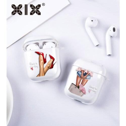 Silicone Cover for Airpods 1/2 Earphone Fashion Women Girls Soft Protector Fundas Airpods Pro Case Air Pods Charging Bags