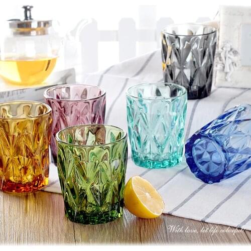Water Glass for Juice Beer Tea Milk Wine Drinking Drinkware sets 4 pcs 240 ml for Cold Drink Glasses Family and Friends Party