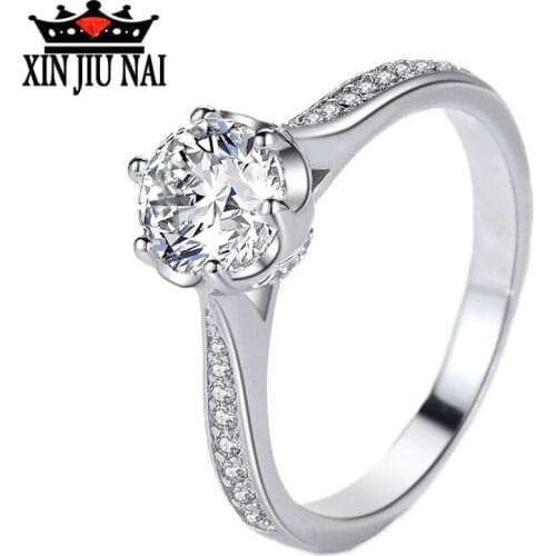 925 sterling silver Light luxury small fresh original jewelry engagement wedding anniversary bride women diamond rings for women