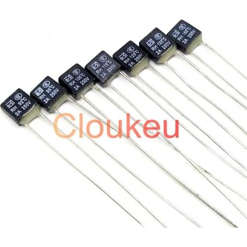 Temperature fuse RH 2A 250V 92/95/105/110/115/120/125/130/135/140/145/150C degrees