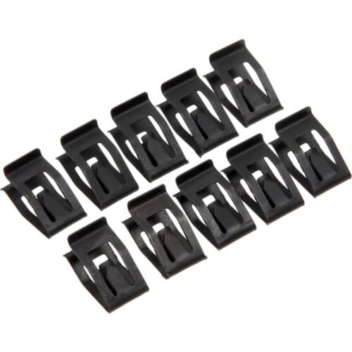 10Pcs Universal Car Front Console Dash Dashboard Auto Trim Metal Retainer Black Rivet Fastener clip for Ford Mazda Audi Toyota