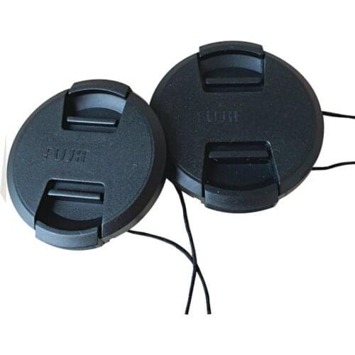 High quality 52mm 58mm center pinch Snap-on cap cover logo for Fujifilm X-A1X-A2xa3XA5XA20XT10 16-50 58mm15-45 52mm camera Lens