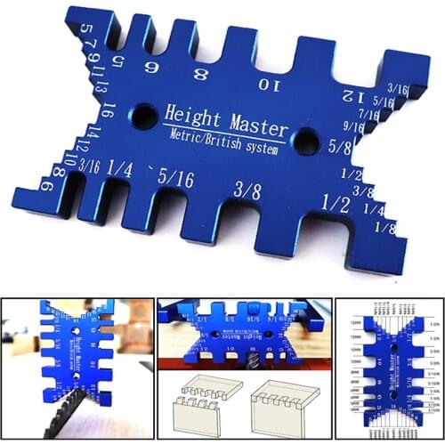 Woodworking Tenon Gauge High Precision Height Gauge Metric/Inch For Router Table Saw Engraving Machine Carpentry Measuring Tool