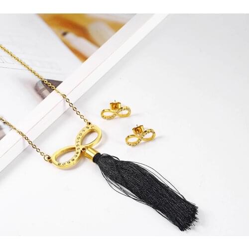 OUFEI Infinity Ethnic Necklace Fashion Stainless Steel Jewelry Set Necklaces For Women Statement Women Necklace Wholesale chain