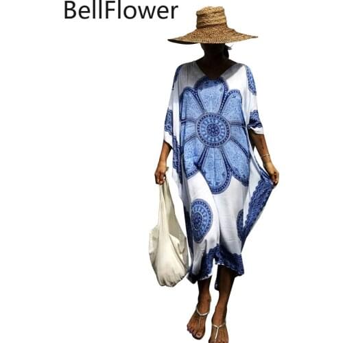 Beach Coverups for Women Dress 2021 Summer Floral Loose Comfortable Breathable Fashion Robe Seaside Vacation Beach Bikini Blouse