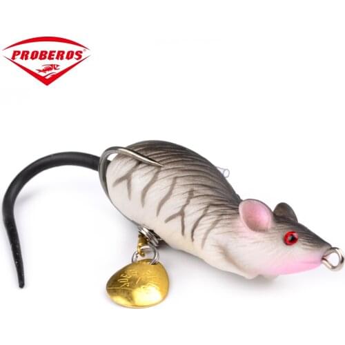 1pcs Top Mice Lure Fishing Bait soft Bait 6 Colors Fishing Lure 2.7"-6.86cm/0.41oz-11.64g Fishing Tackle PRO BEROS Fishing Lures