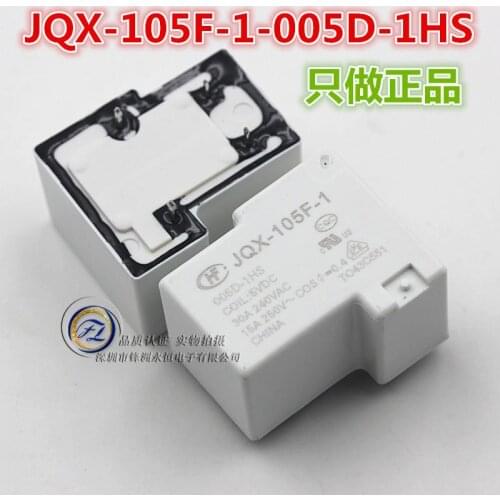 10 Free Shipping relay JQX-105F-1-005D-1HS HF105F-1-005D-1HS 4 feet normally open 30A relay