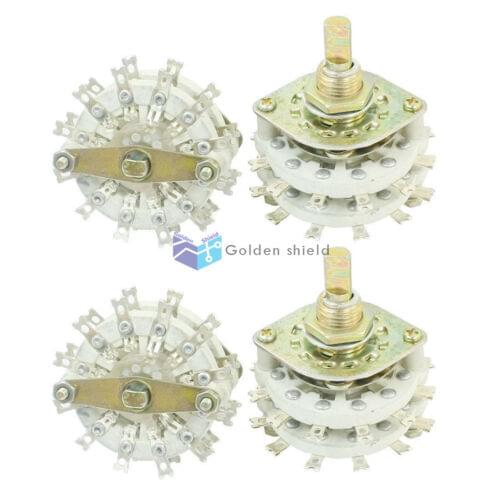 4 PCS KCZ2X11 2P11T 2 Pole 11 Position Double Decks Band Channael Rotary Switch