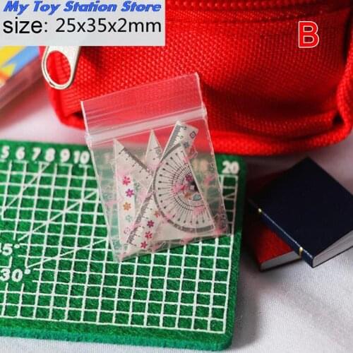 4pcs/set 1:12 Scale Dollhouse Miniature Cutting Mat Scissor Ruler Accessories