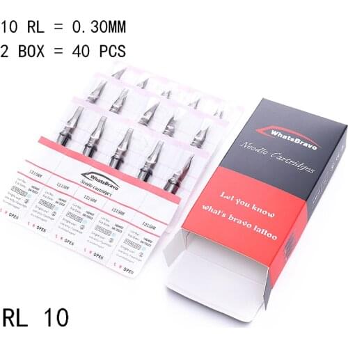 Newest 40pcs Disposable Sterilized Tattoo Cartridge Needles For Semi-Permanent Makeup Tattoo Gun Machine 5RL 7RL/9RL/11RL/13RL/1