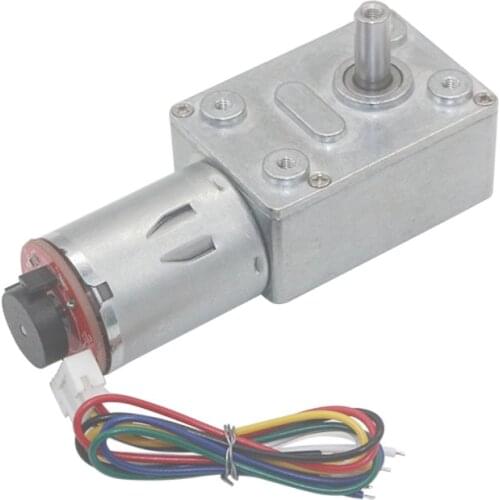 4632 DC 6V 12V 24V Worm Gear Electric Motor With Encoder