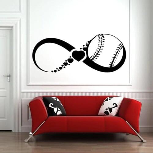 Baseball Love Wall Decal Baseball Mural Baseball Sport Wall Stickers Kids Room Vinyl Home Bedroom Decoration Accessories X247