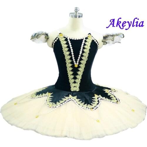 Adult Black Professional Ballet Competiton Classical Platter Tutu Egyptian Nights Dance Costumes Girls Nutcracker Ballet Tutu