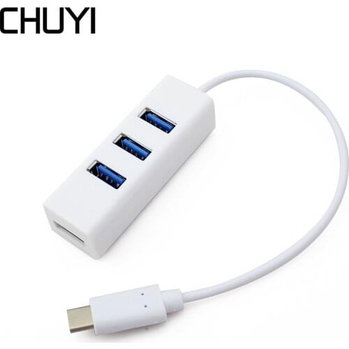 CHUYI USB-C 3.1 Type C to 4 Port USB 3.0 HUB Adapter USB Splitter HUB For Apple Macbook 12" Smartphone PC Laptop Accessories