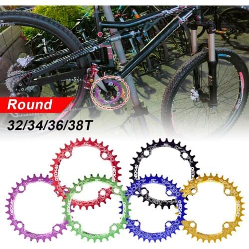 Deckas 104BCD Round Narrow Wide MTB Mountain Bicycle 32T 34T 36T 38T Crown Crankset Single Tooth Plate Parts 104 BCD