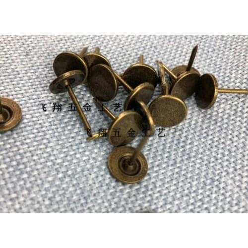 Hardware accessories upholstery tacks decorative tacks 11mm*17mm flat nail sofa soft packing nail box nail semi-round nai