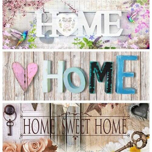 HUACAN Diamond Painting Full Square Sweet Home Mosaic Flower Scenery Home Decoration Diamond Embroidery Landscape Diamond Art