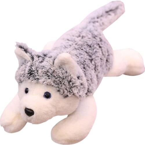 Cute New Cartoon Husky Plush Toy Giant Stuffed Animal Dog Doll Pillow for Children Gift Decoration 43inch 110cm DY50698