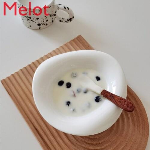 French Special-Shaped Ceramics Salad Bowl Western Soup Bowl Fruit Plate Curling Plate Tableware enamel bowl ice cream bowl