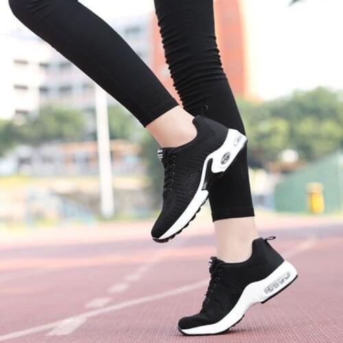 VTOTA Womens Sneakers Fashion Mesh Running Shoes Lace Up Casual Wedges Shoes Basket Femme Sneakers Womens Trainers zapato mujer