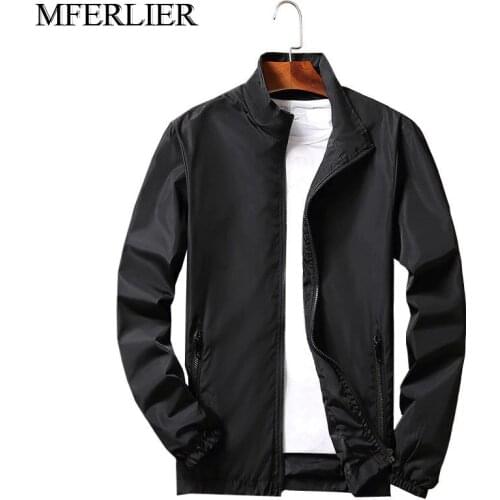 MFERLIER Spring Autumn men Jackets 5XL 6XL 7XL 8XL 9XL large size long sleeve Plus size men coats 8 colors