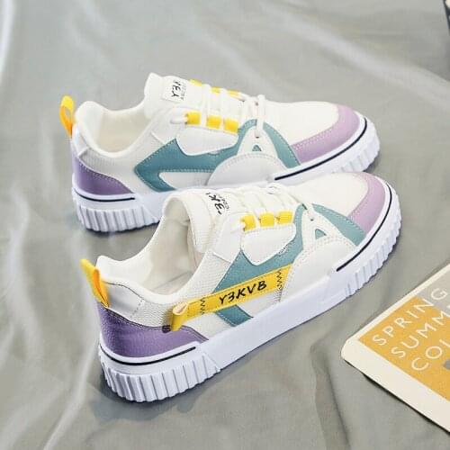 2021 Hot Sale Running Shoes Women Sport Shoes Outdoor Lace-up Platform Sneakers Mesh Breathable Walking Jogging Gym Trainers