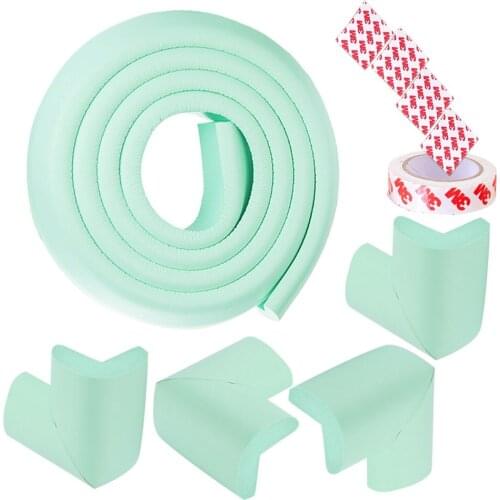 Light cyan 4+1 edge corner guard foam corner baby safety products table corner toddler table edge bumper desk corner protector