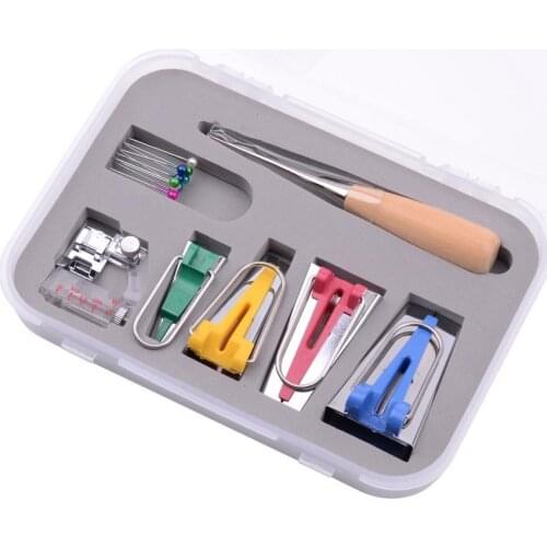 20set Machine Tools Binding Sew Multifunction Sewing Bias Tape Maker Set DIY Patchwork Quilting Tool sport toy