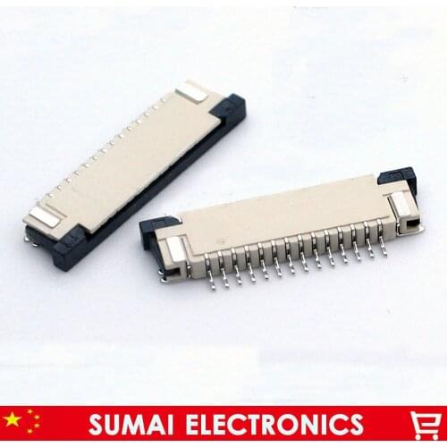 Sample, 14Pin FPC FFC connector socket,14 pin 1.0mm flex cable socket for LCD screen interface.ROHS,14P