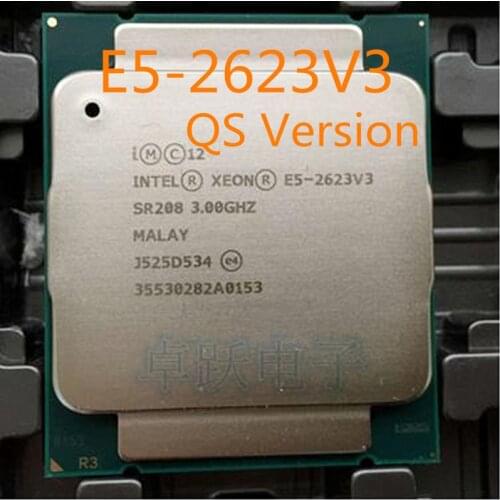 E5-2623V3 Original Intel Xeon QS Version E5 2623 V3 3.0GHZ 4-Core 10M E5-2623 V3 FCLGA2011-3 105W Free shipping