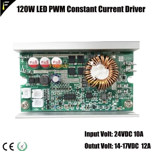 Endoscope Light/Moving Head Light 120w150w LED Driver Input 24VDC 10A Output 14-17VDC 12A PWM Constant Current Driver Board