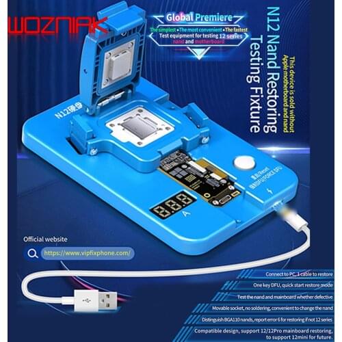 JC N12 NAND Programmer JC-ID Hard Disk Flashing Restoring Test Stand For iPhone 12 Series motherboard Repair one-click into DFU