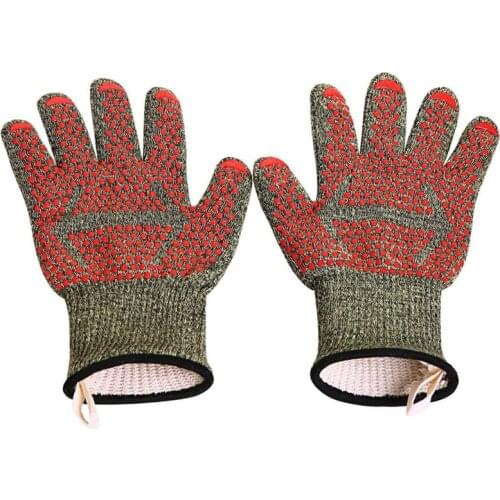 Kili Work Gloves Cut Resistant Waterproof 500°C High Temperature Resistant Gloves for Kitchen Gardening Outdoor BBQ