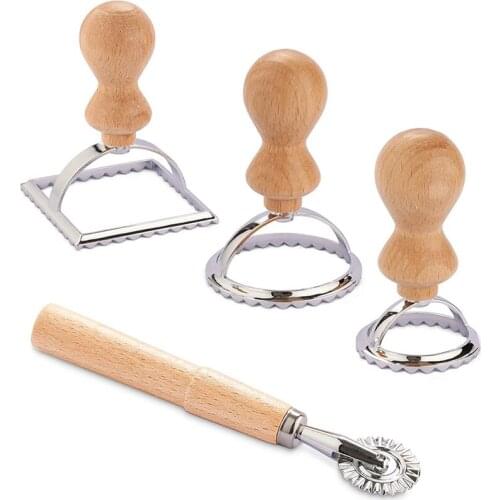 Ravioli Pasta Noodle Cutter, Set Of 4 Pastamaker, Mold for Noodles, Empanadas, Tortellini, Cookie Cutter for Dough